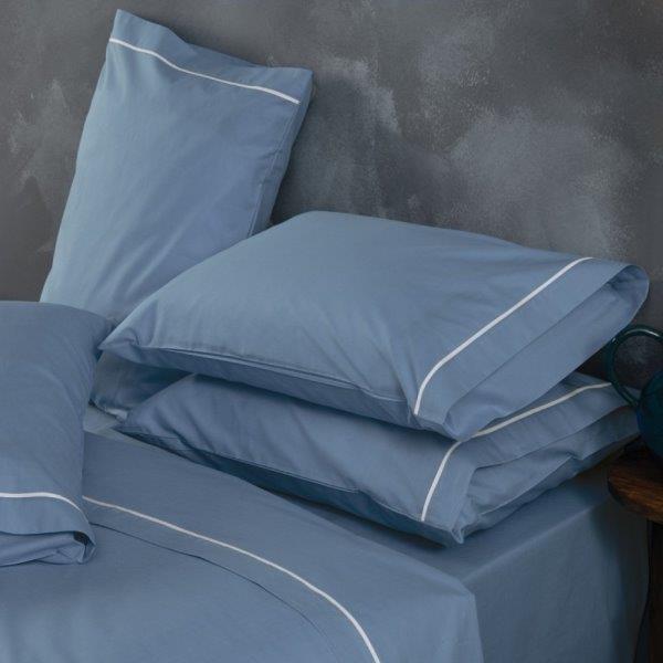 Σετ Σεντόνια Βαμβακερά Μονά 170x260εκ. Ios Denim SB HOME (Ύφασμα: Βαμβάκι 100%, Τύπος κατωσέντονου: Χωρίς Λάστιχο, Χρώμα: Μπλε, Μέγεθος: Μονά) - Sb home - 5206864066830